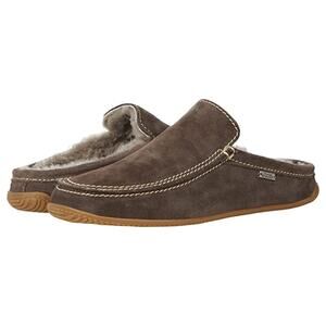 Living Kitzbuehel Mens Kocha Slippers EU 40 US 6 Brown Wool Shearling NWOB